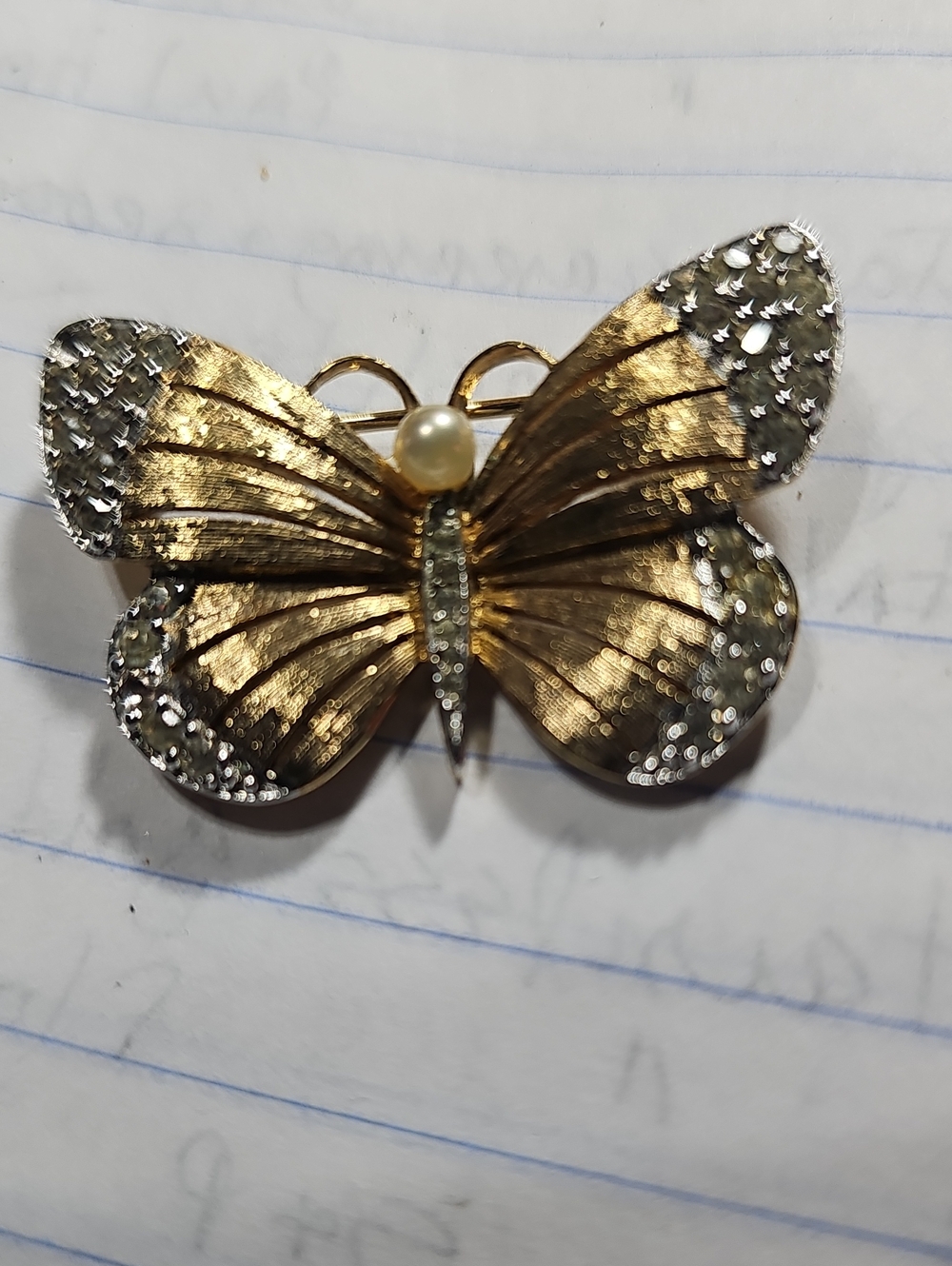 Panetta Goldtone Butterfly Brooch